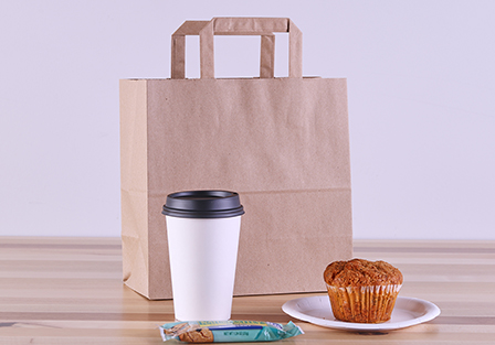 Image of small handle bag option with surrounding food