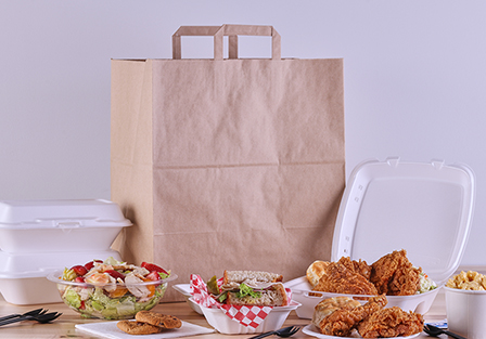 Image of largest bag option with surrounding food